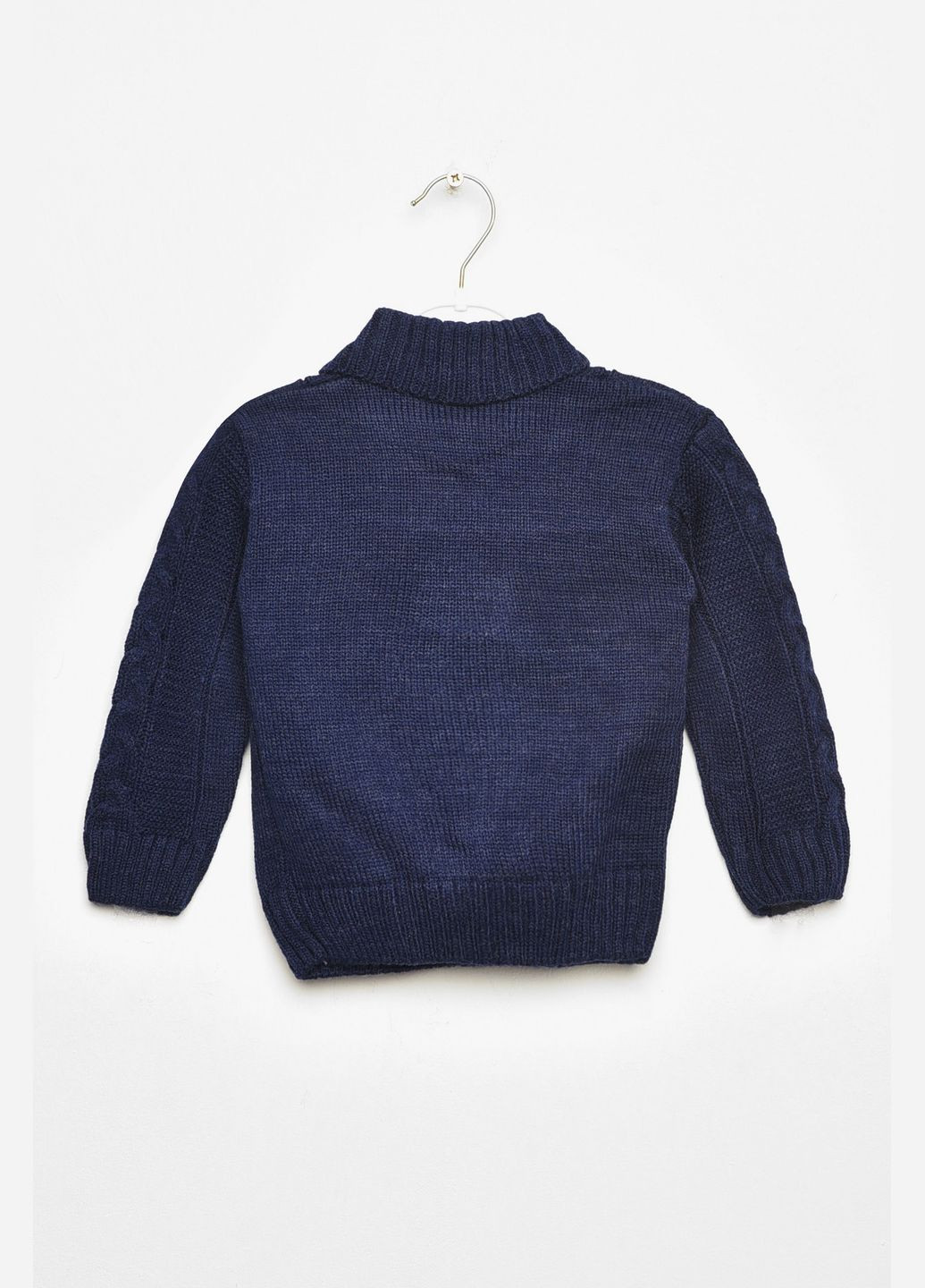 Темно-синій зимовий кофта дитяча для хлопчика темно-синього кольору пуловер Let's Shop