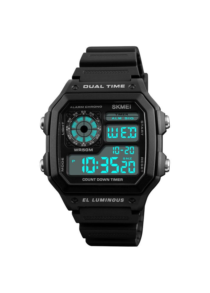 Мужские часы 1299BK Black (A-045394) Skmei (368994589)