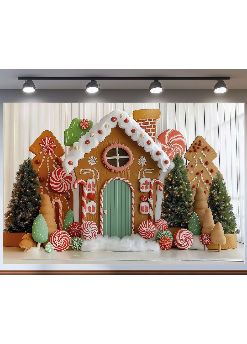 Банер для новорічної фотозони 180×120 см — святковий фон для фото і декору №46602 Vinylpex (369930238)