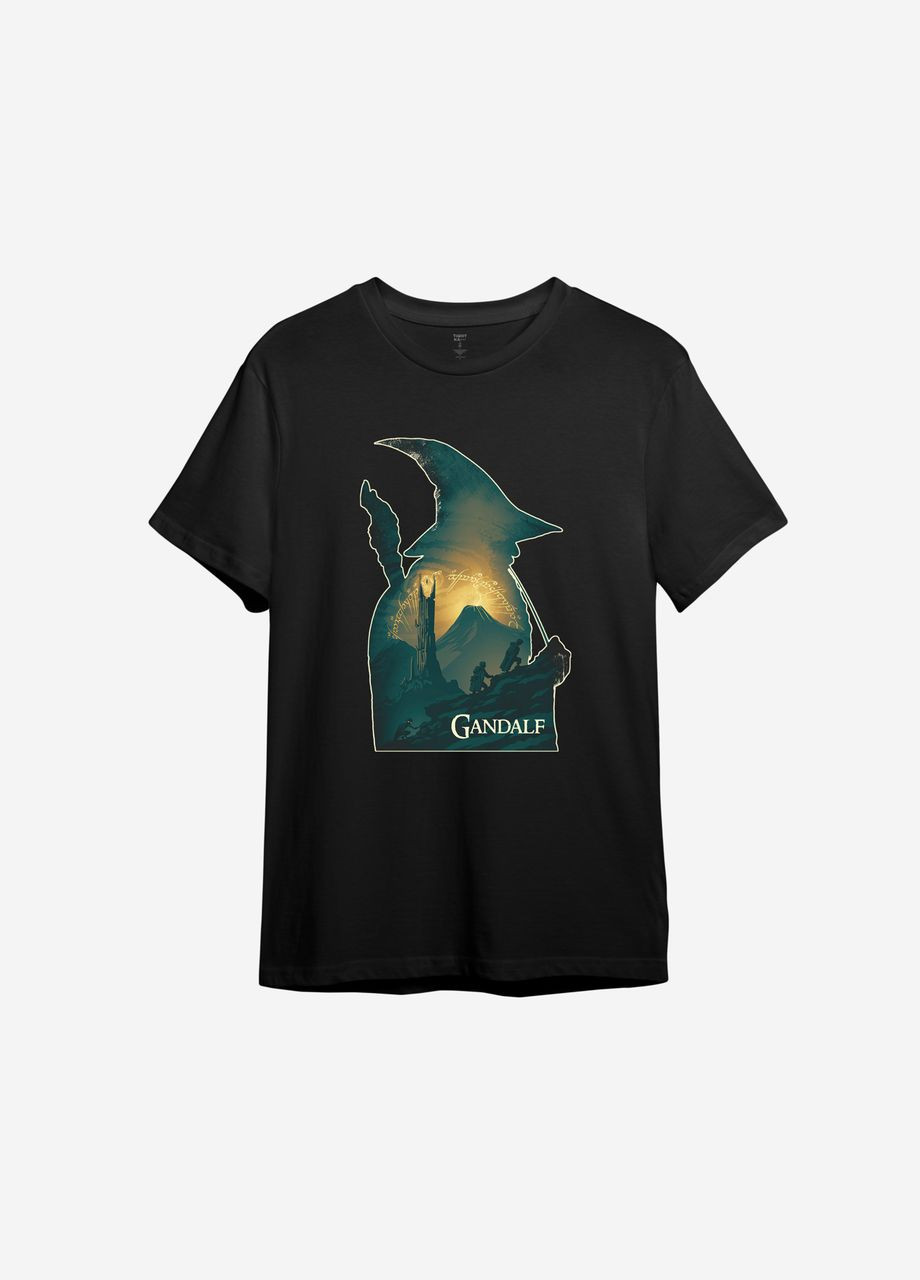 Черная футболка с принтом "gandalf art" ТiШОТКА
