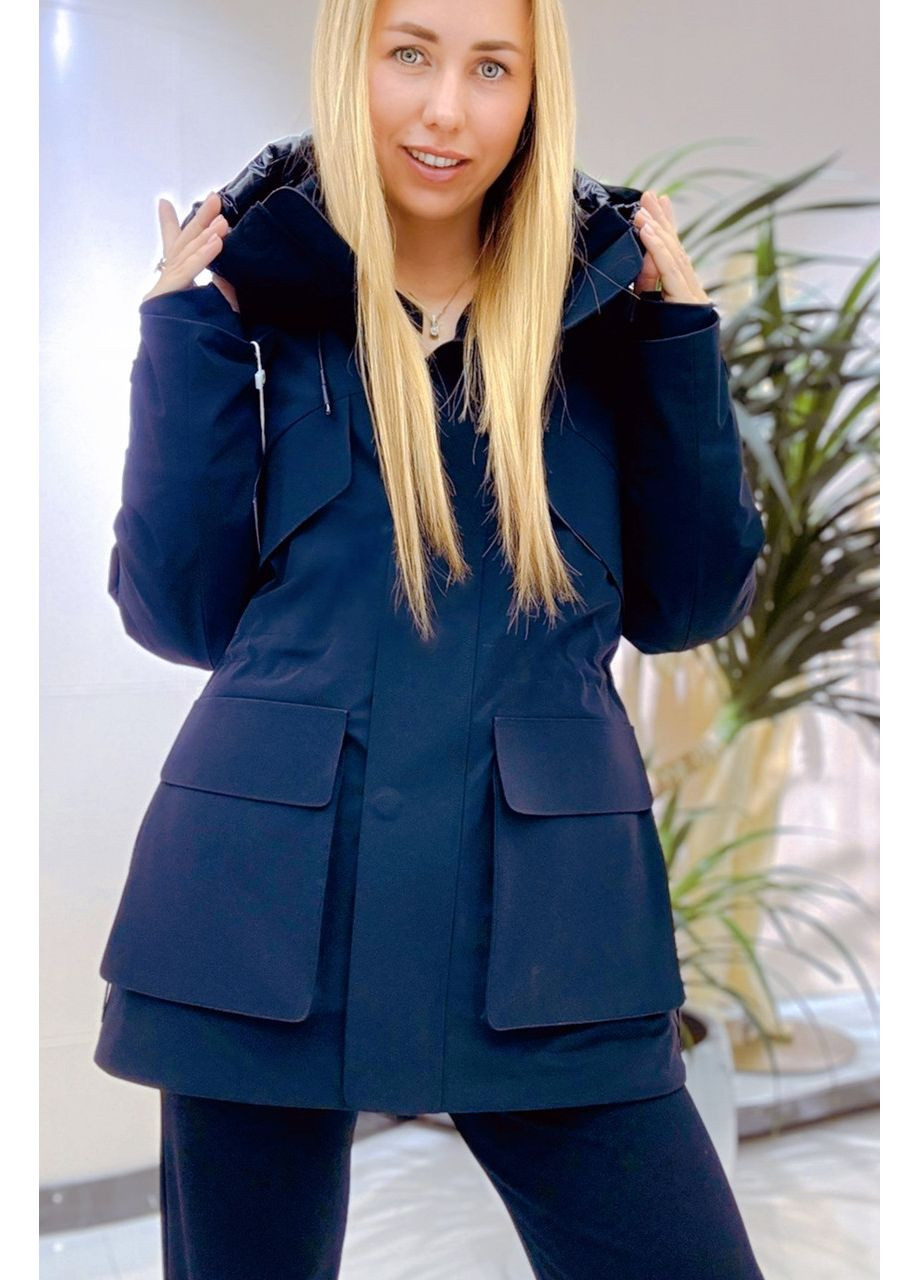 Черная демисезонная женская куртка finebabycat 853 Fine Baby Cat