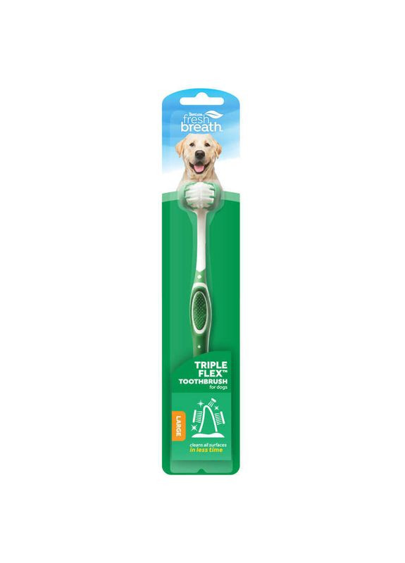 Зубна щітка для собак TripleFlex Dog Toothbrush - Large TropiClean (327366394)