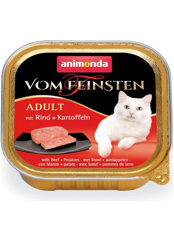 Vom Feinsten Adult Вологий корм для дорослих кішок яловичина та картопля 100 г Animonda (280901177)