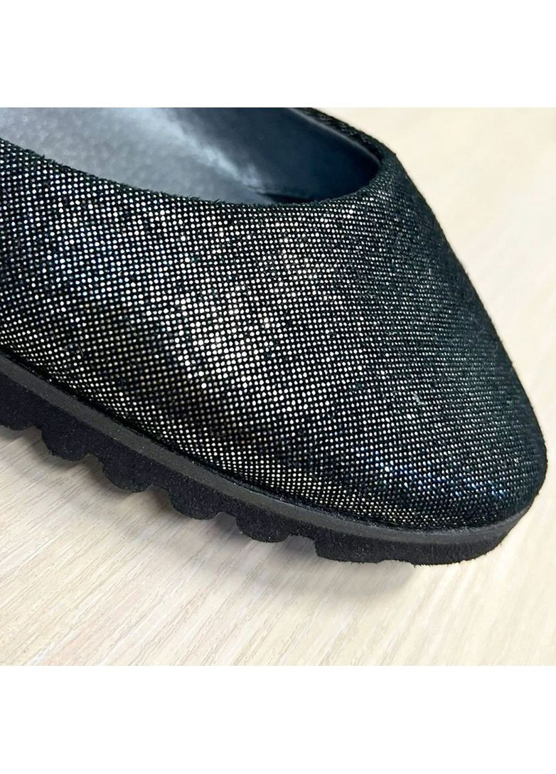 Женские балетки женские . TOPAS | графитовые без декора натуральная кожа (359403294)