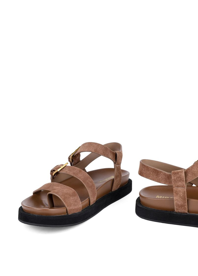Жіночі Сандалі RY566-Y63 SS25 Коричневий Велюр MIRATON (368527697)