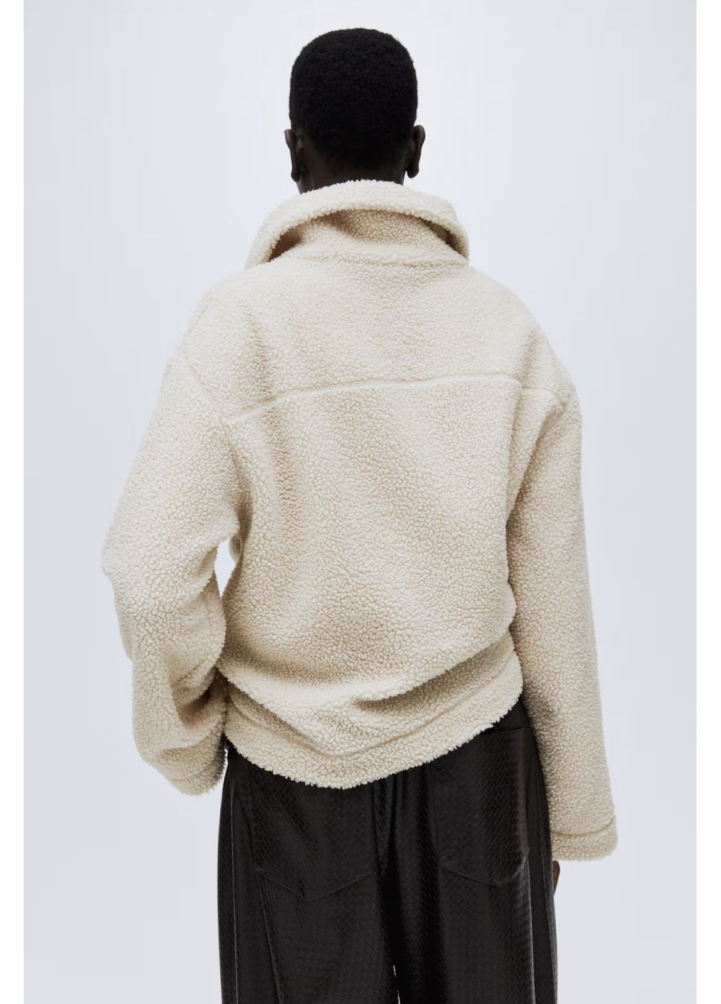 Светло-бежевая демисезонная куртка без подкладки H&M Тедді