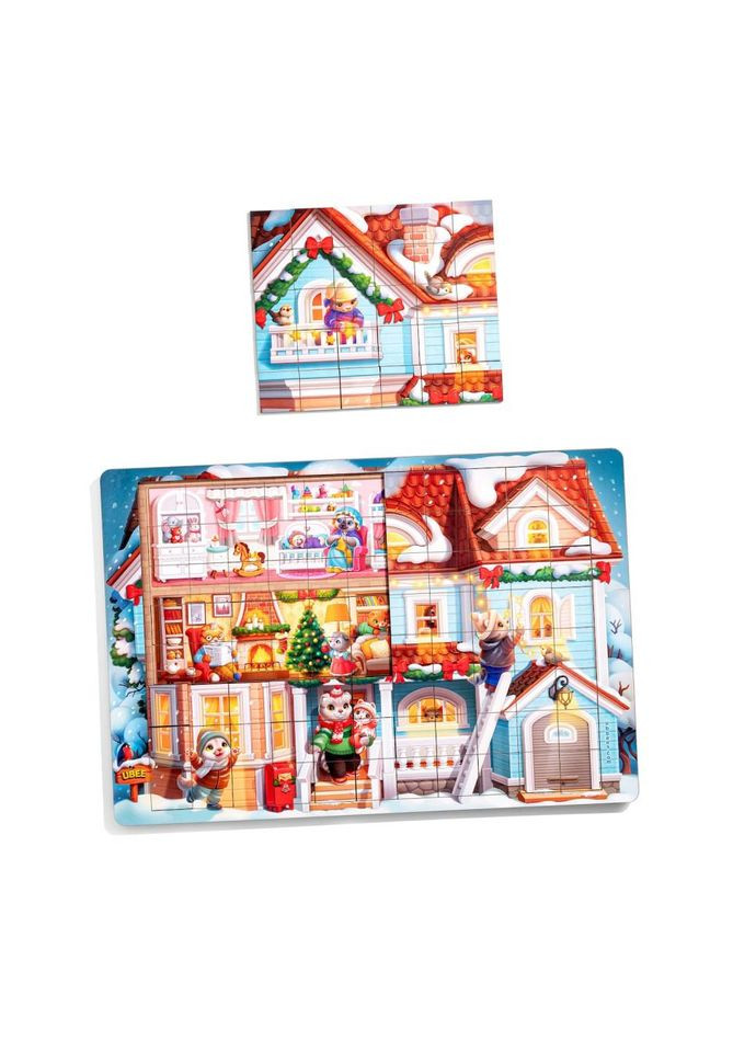 Пазл дитячий дерев'яний "Котячий будинок" (ПСД249) PSD249, 176 елементів No Brand (330602150)