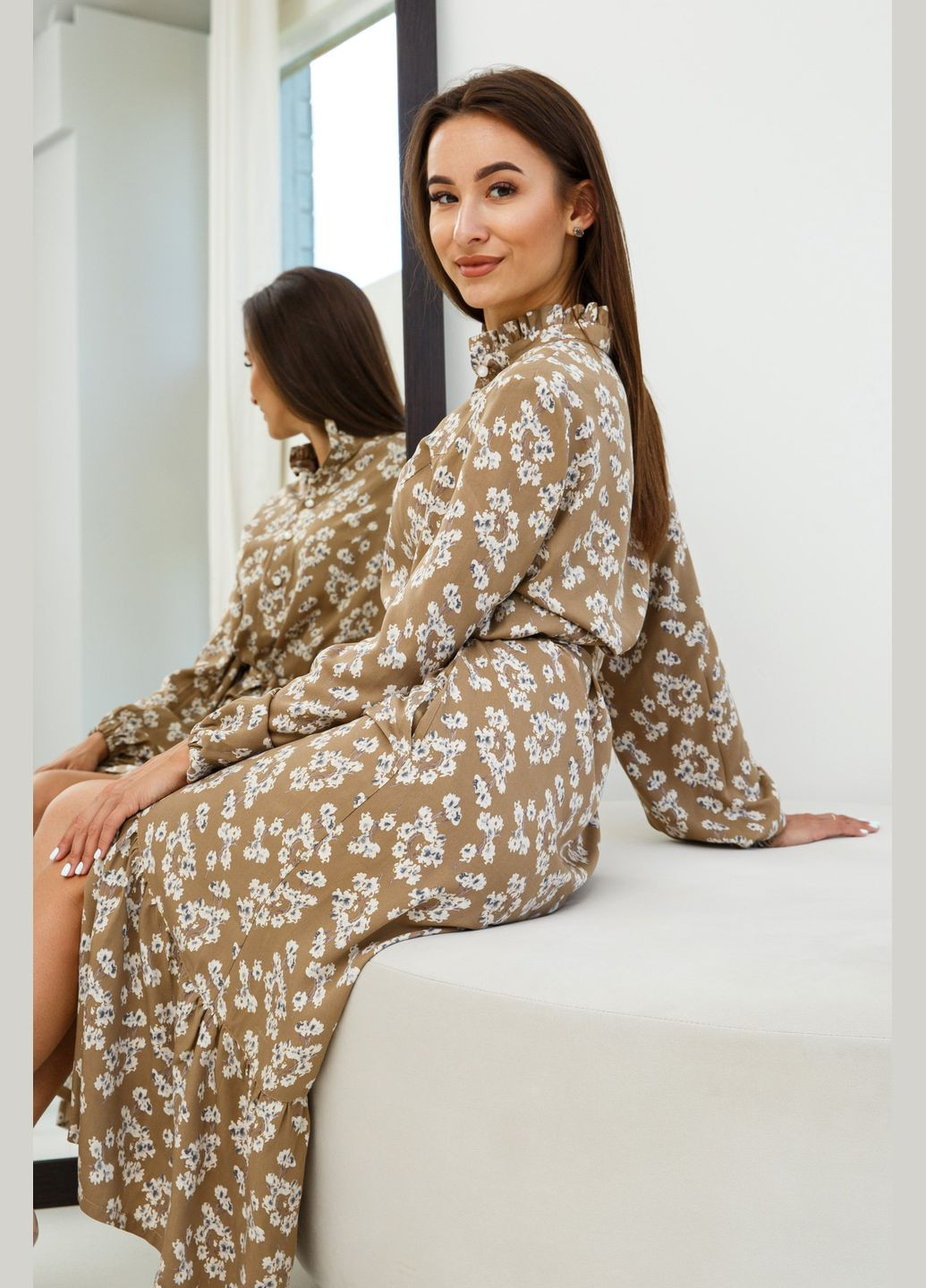 Бежева кежуал, джинсова сукня мерід Ри Мари