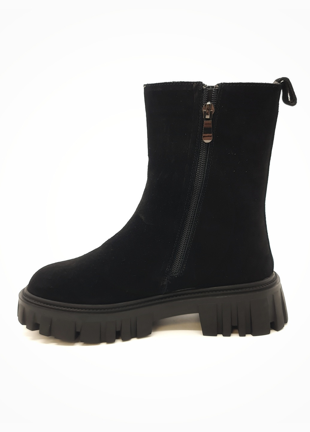 Жіночі черевики зимові чорні замшеві II-11-4 23 см (р) It is (259299434)