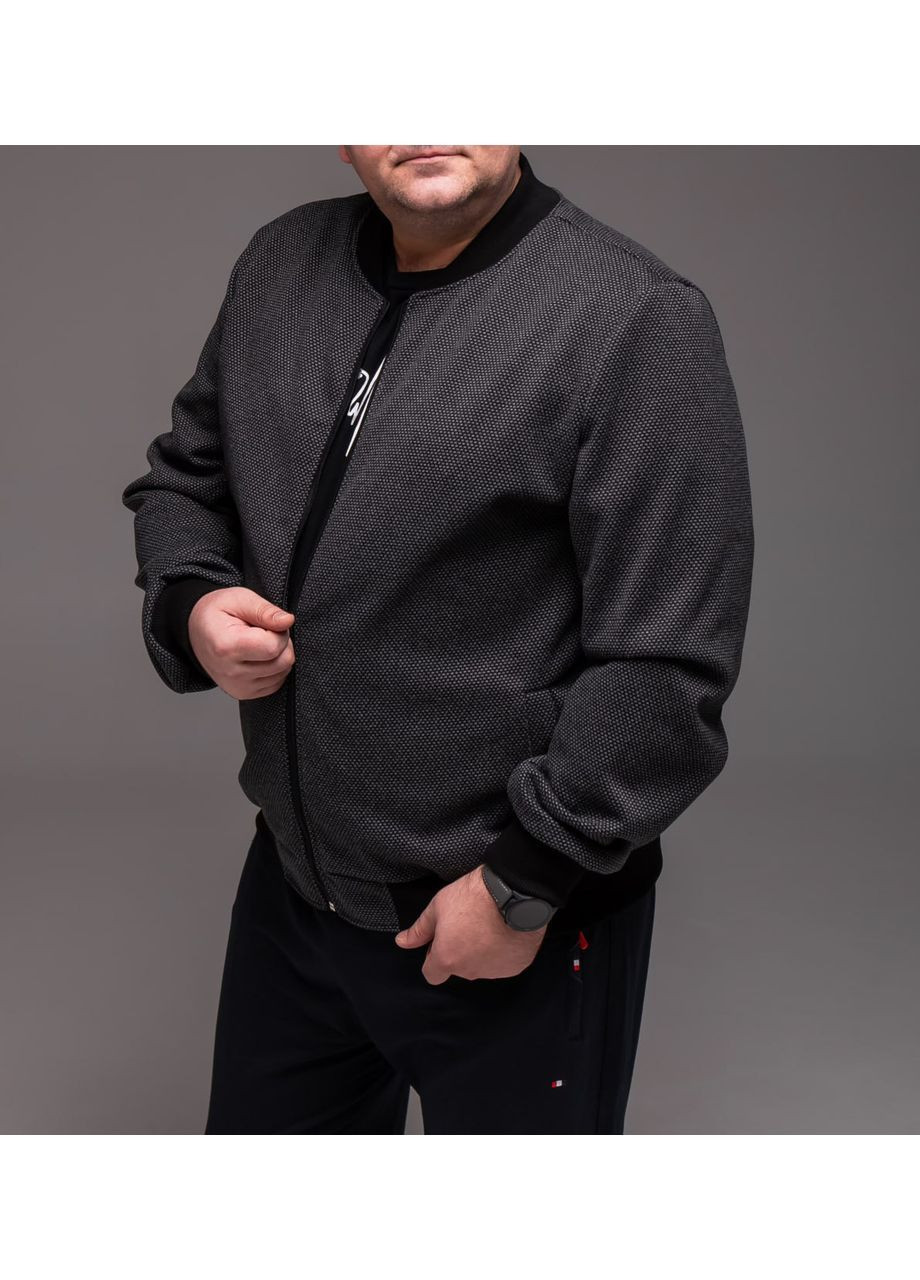 Мужской бомбер в мелкую клетку из кашемира без подкладки. Vakko на молнии (363253671)