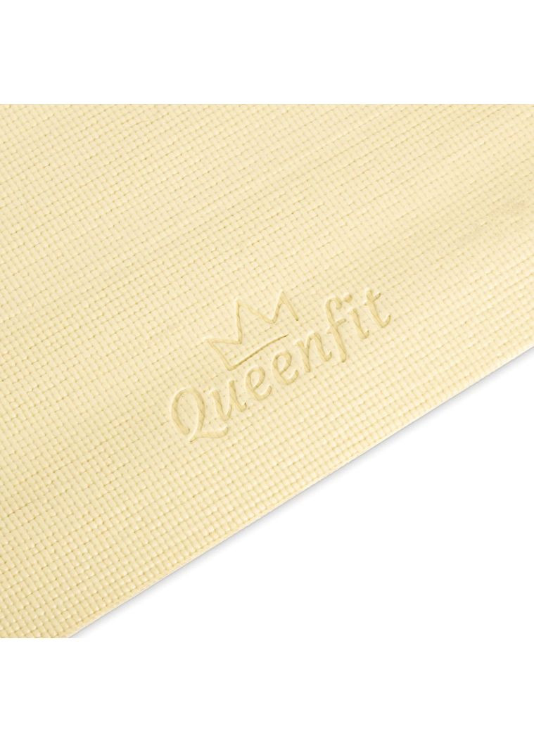 Коврик (мат) для фитнеса и йоги 0,5см желтый Queenfit (361951428)