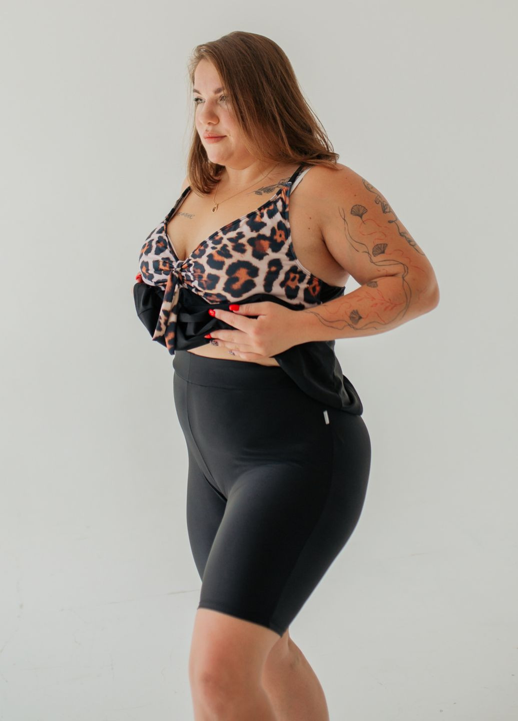 Чорний демісезонний купальник роздільний роздільний, танкіні HN