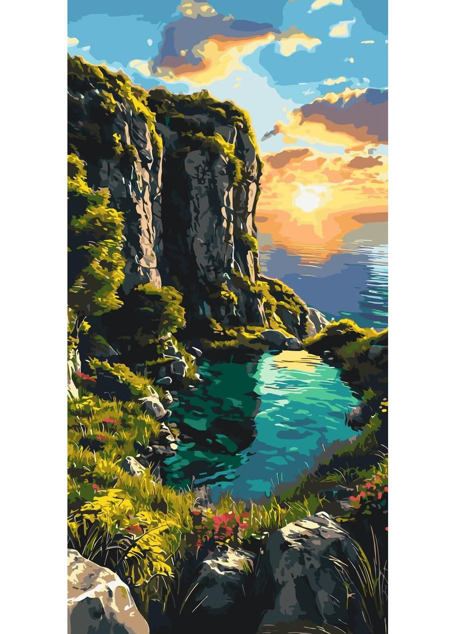 Картина за номерами Пейзаж. Тиша вечірнього заточування 40*80 см Оригамі LW 5129 Origami (351587154)