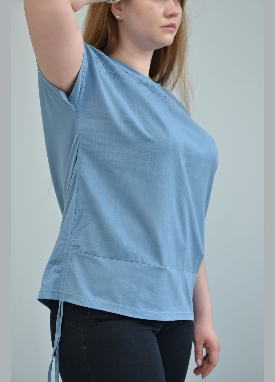 Женская повседневная футболка, Синяя (, 2XL, 3XL) No Brand - (294337214)