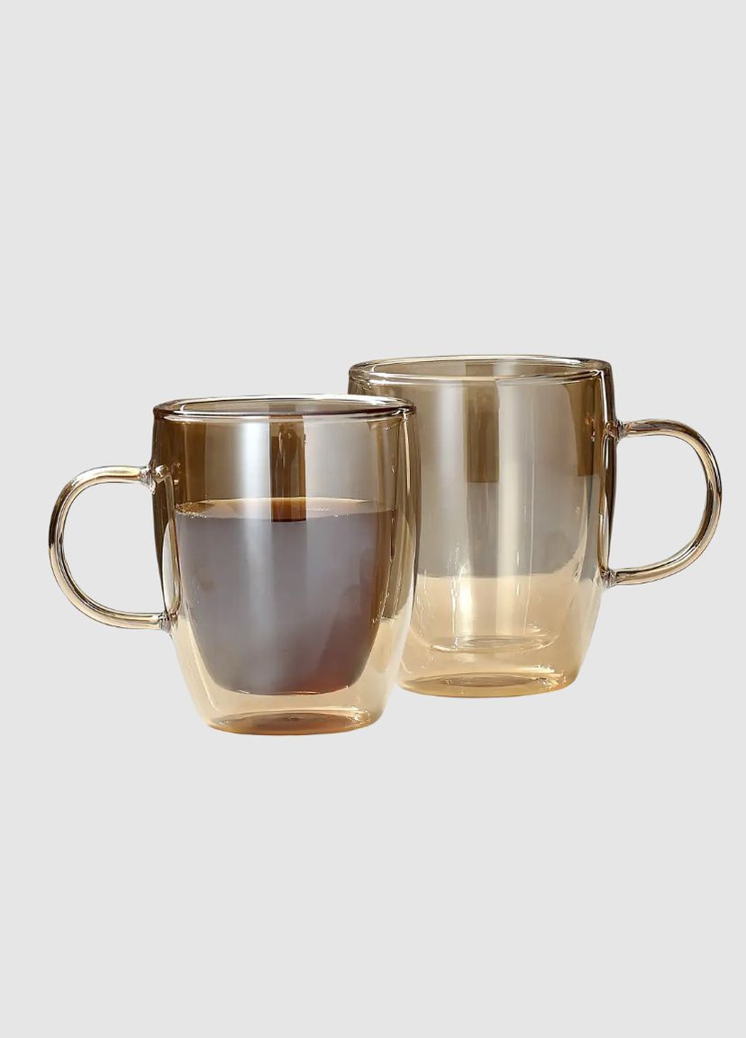 Набір чашок GOLD з подвійним дном 2 шт 270мл VT-5305-270 (133109) Vittora (324590007)