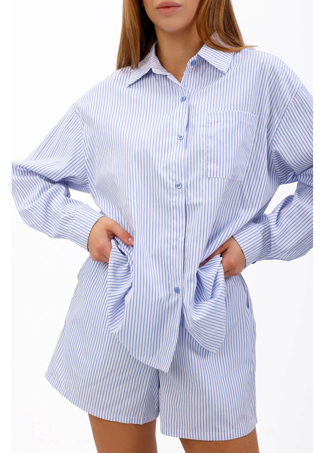 Костюм женский рубашка и шорты 347266 Where Uwear (387808748)