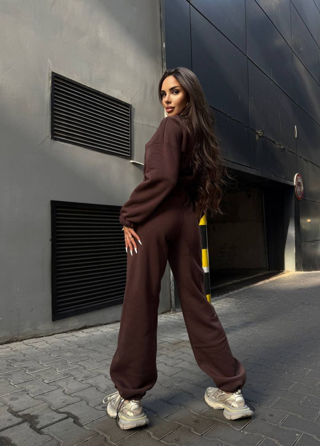 Комбинезон с брюками и длинным рукавом Tik-Tak комбинезон-брюки однотонный коричневый повседневный трехнитка