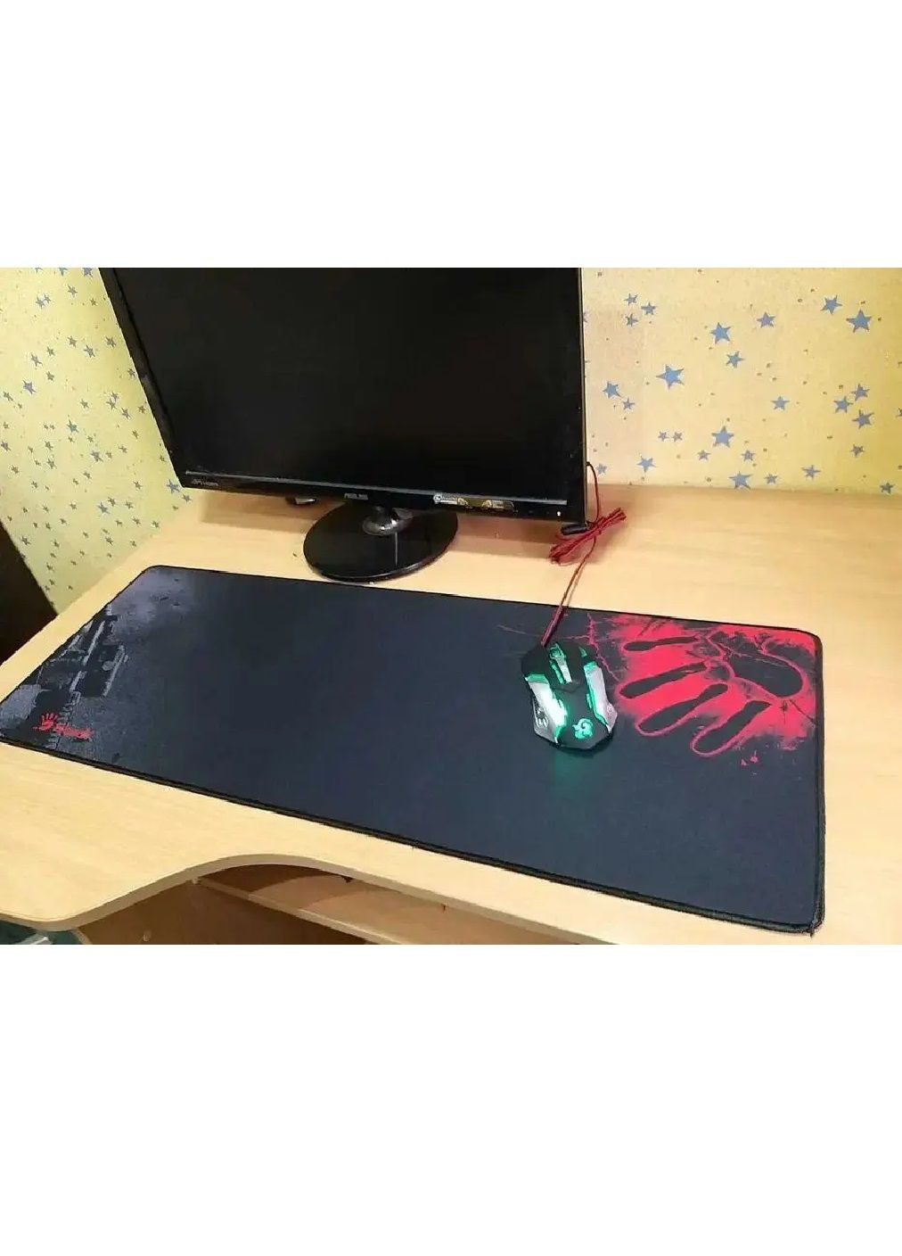 Игровая поверхность геймерский игровой коврик профессиональный для мыши 800х300 мм (476286-Prob) Черный с красным Unbranded (278229232)