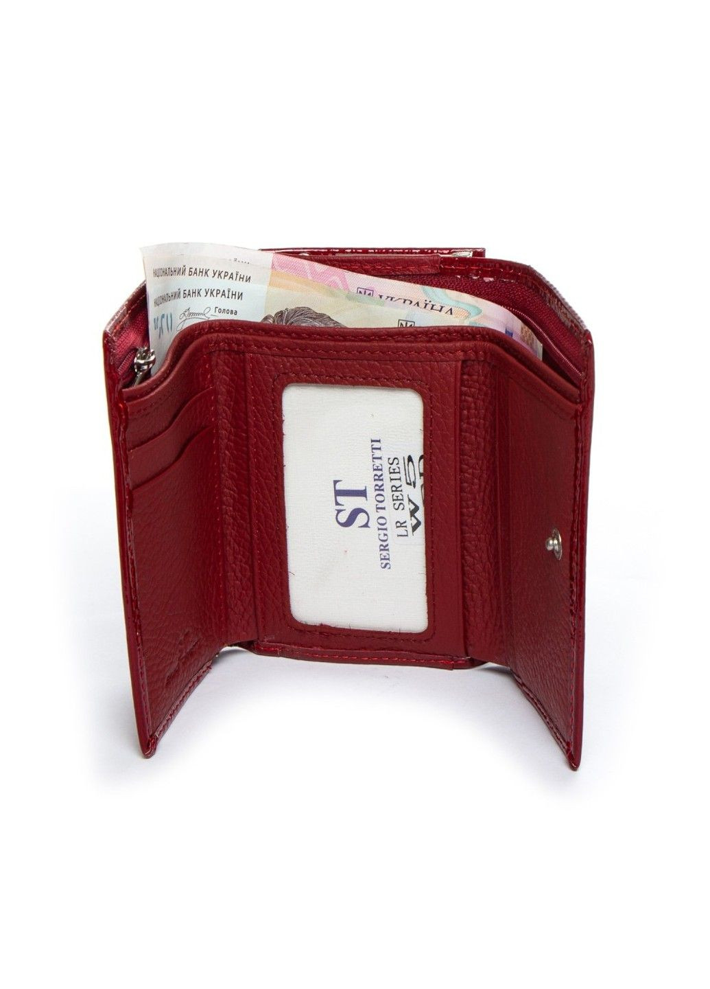 Женский кожаный лаковый кошелек W5 red Sergio Torretti (282557248)