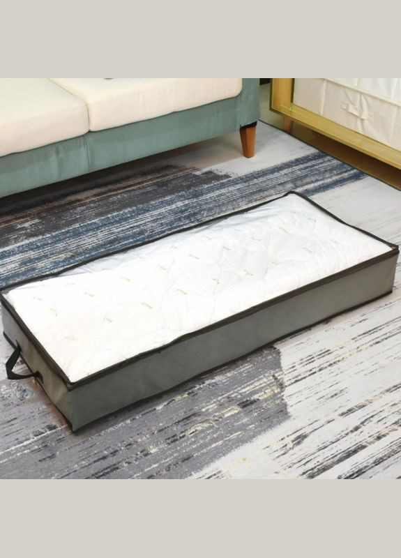 Органайзер для вещей 103х45х15 см органайзер для постельного белья кофр для одеял и подушек Серый No Brand (322317614)