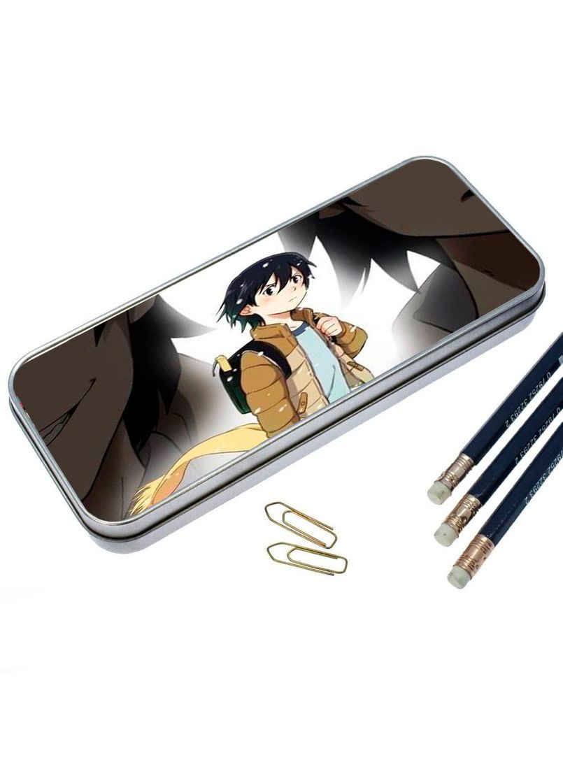 Органайзер для канцелярського приладдя металевий, кейс для дрібниць Місто, де немає лише мене #010 7*18 см Silver No Brand (309159219)