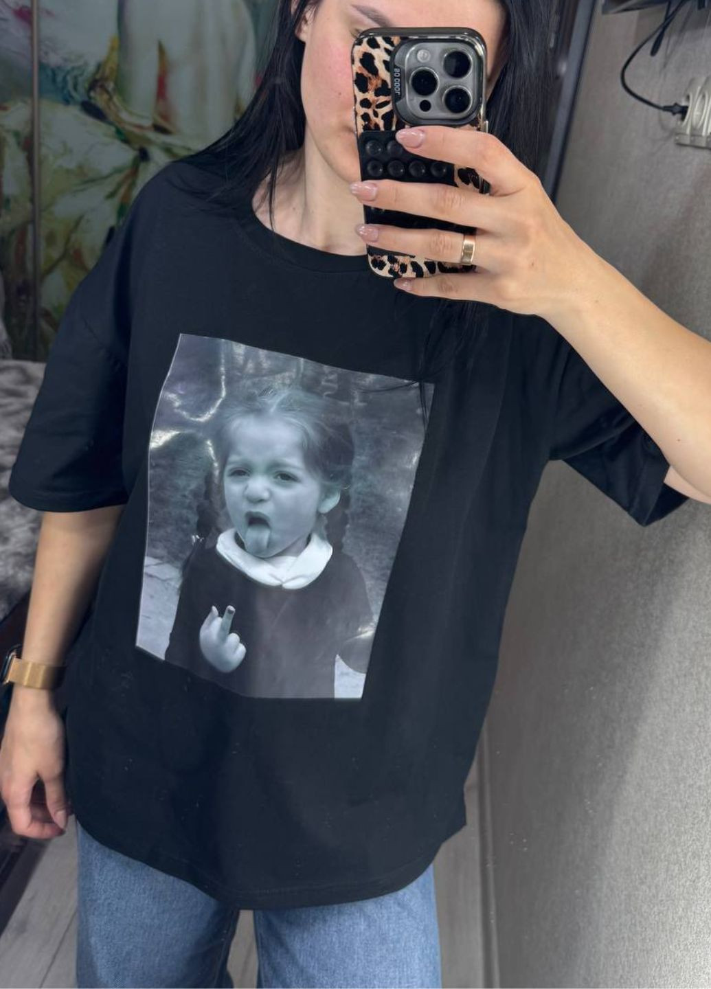 Жіноча футболка оресзайз з куліру з якісним накатом Allthings - (325731466)