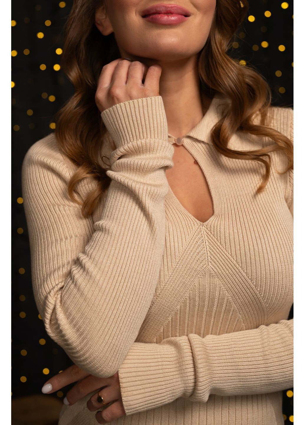 Бежевий поло "крапля" Merge