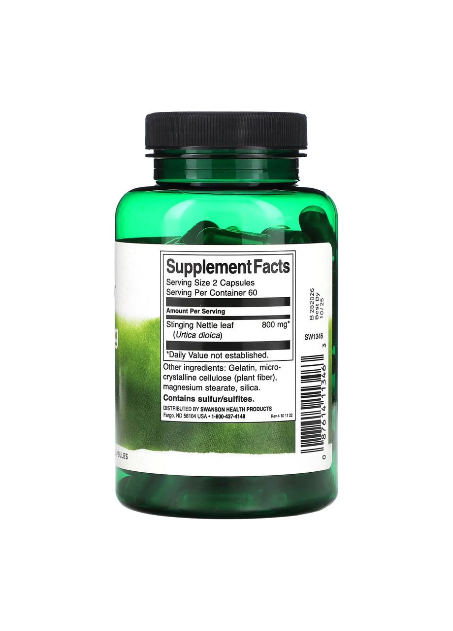 Stinging Nettle Leaf 400mg - 120 caps Swanson (369399445)