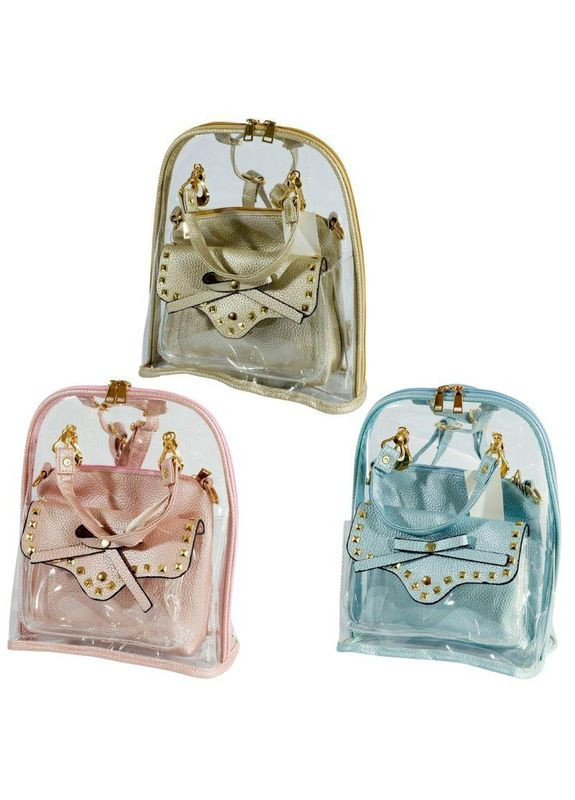 Рюкзак " " /TMB-262/ прозорий ПВХ 32*25*14,5см+ косметичка 20*20*8см, МІКС (1/20) WB (367761732)