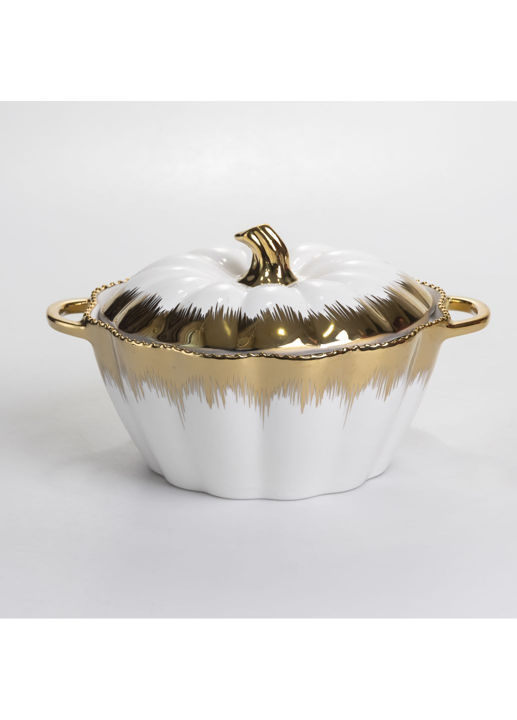 Суповой сервиз из фарфора 8 предметов на 6 персон на металлической подставке, золото Yiwu (366062629)