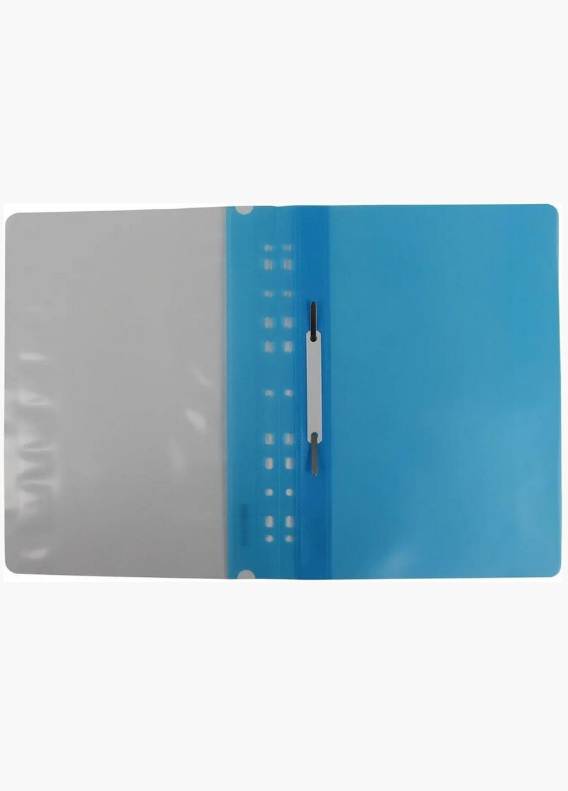 Папкаскоросшиватель E31510-11 с прозрачным верхом А4 с перфорацией глянец, голубой (4044572315311) ECONOMIX (292709193)