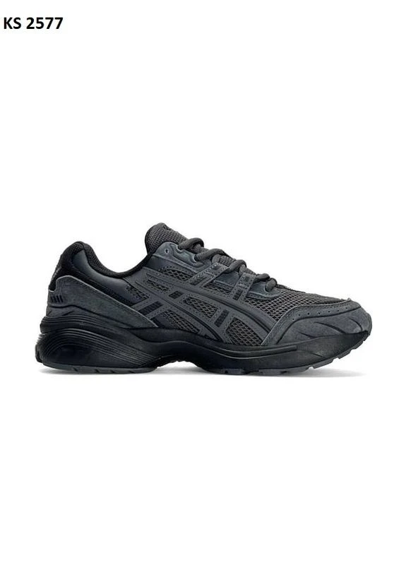 Черные демисезонные кроссовки мужские asics gel-1090 dark gray асикс гель 1090 черные No Brand
