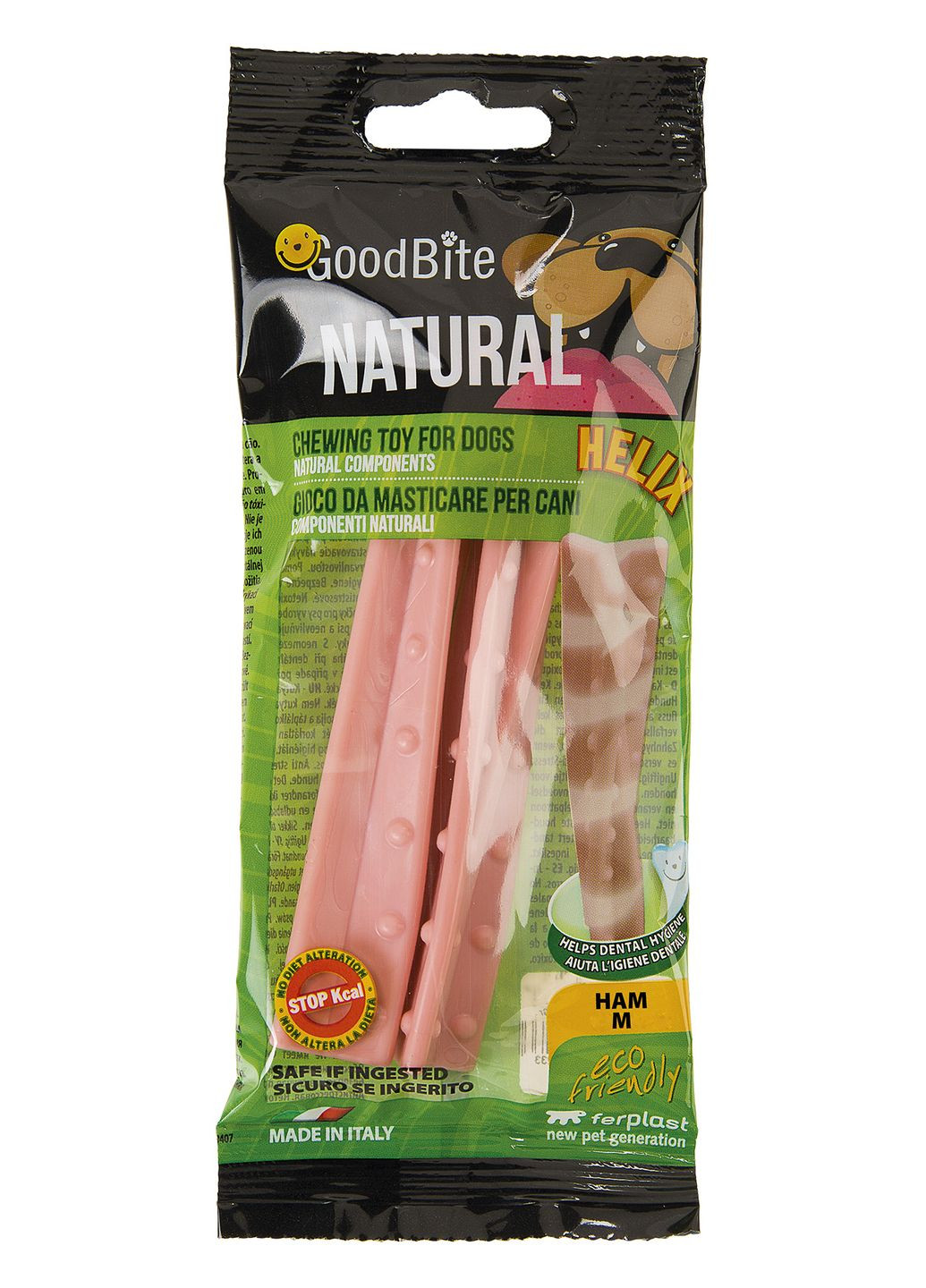 GOODB N.HELIX BAG HAM M 23gx2 Жувальна іграшка для собак,маїс Ferplast (335971829)