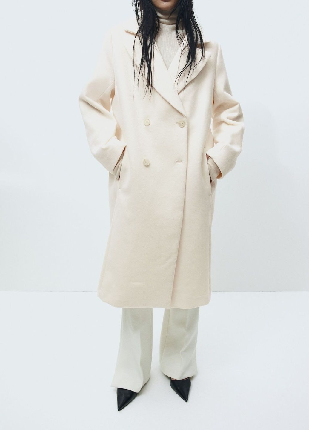 Світло-бежеве демісезонне Пальто H&M