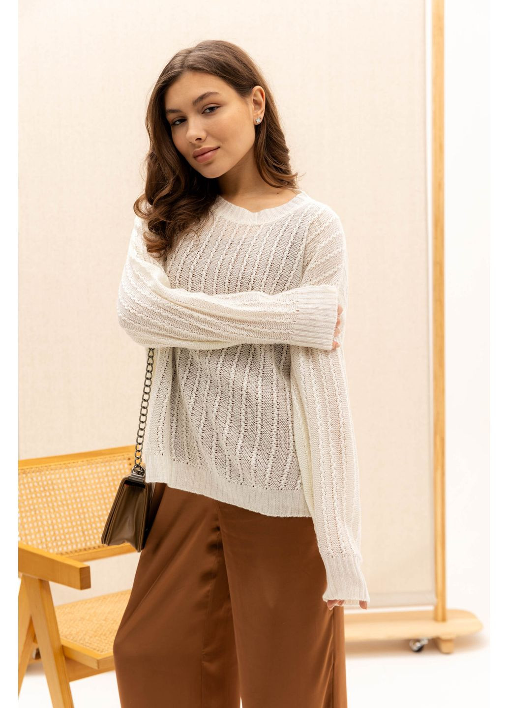Молочный демисезонный джемпер 9119.5657 Seventeen