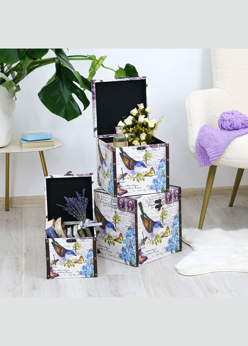 Набір 3-х скринь - Птах (SH31168) Гранд Презент (326800784)