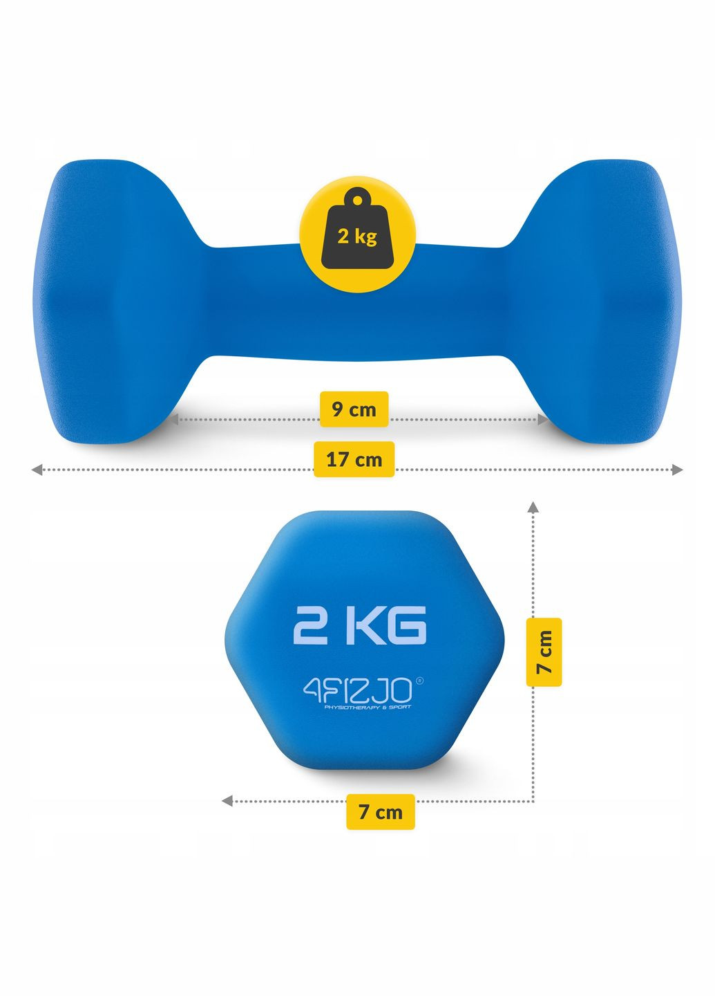 Набор гантелей виниловых Classic 7 кг со стойкой () 4FIZJO P-5905973403221 (342758149)