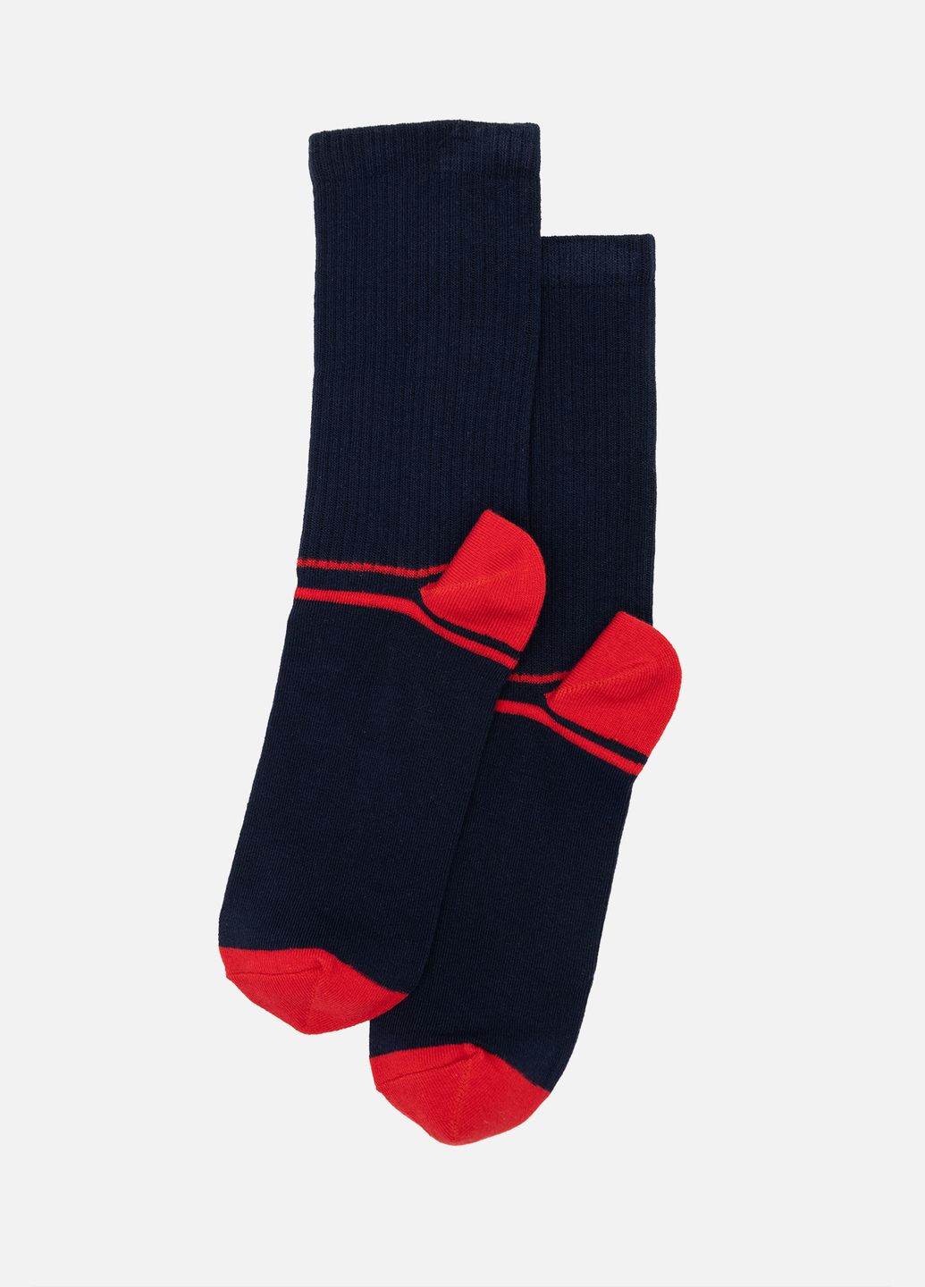 Чоловічі шкарпетки з високою резинкою з візерунком колір темно-синій ЦБ-00245277 Yuki (286761440)