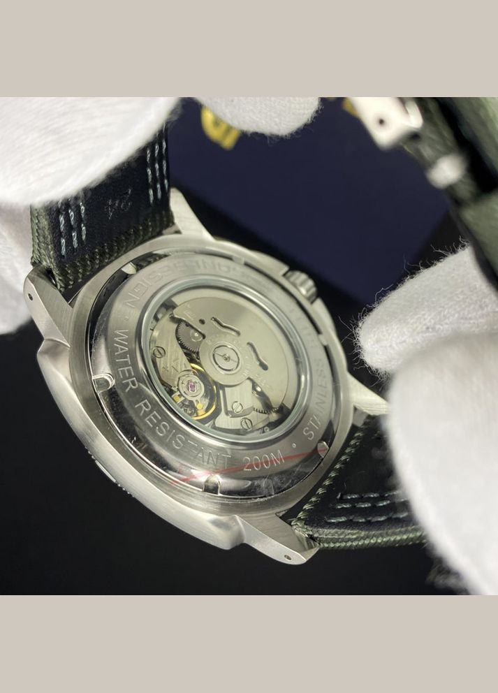 PD-1736 Silver-Green механический с автоподзаводом спортивный Pagani Design (342323156)