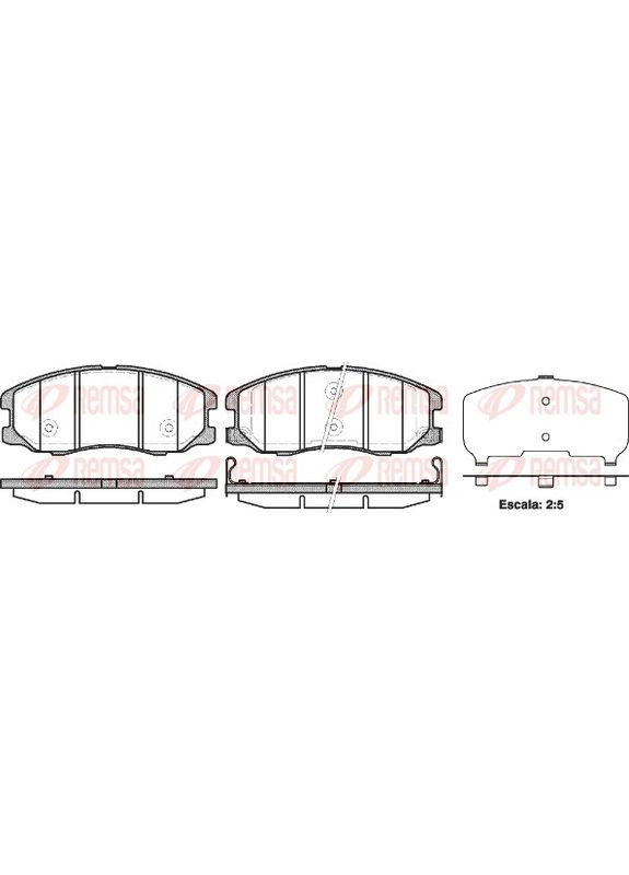 Колодки тормозные дисковые ПЕРЕДН CHEVROLET CAPTIVA (C100, C140) 2.4 2006.06- RS 1261.12 Remsa (354335182)