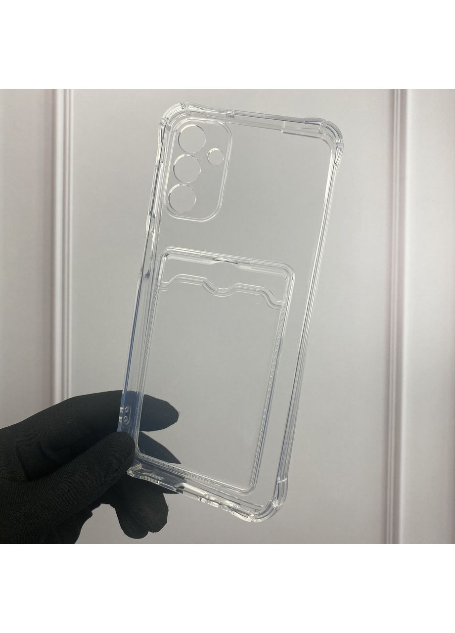 Чохол для Galaxy A13 5G SM-A136F з бронь кутами з кишенею для візиток карток k-pop на самсунг а13 5г прозорий Samsung (366020064)