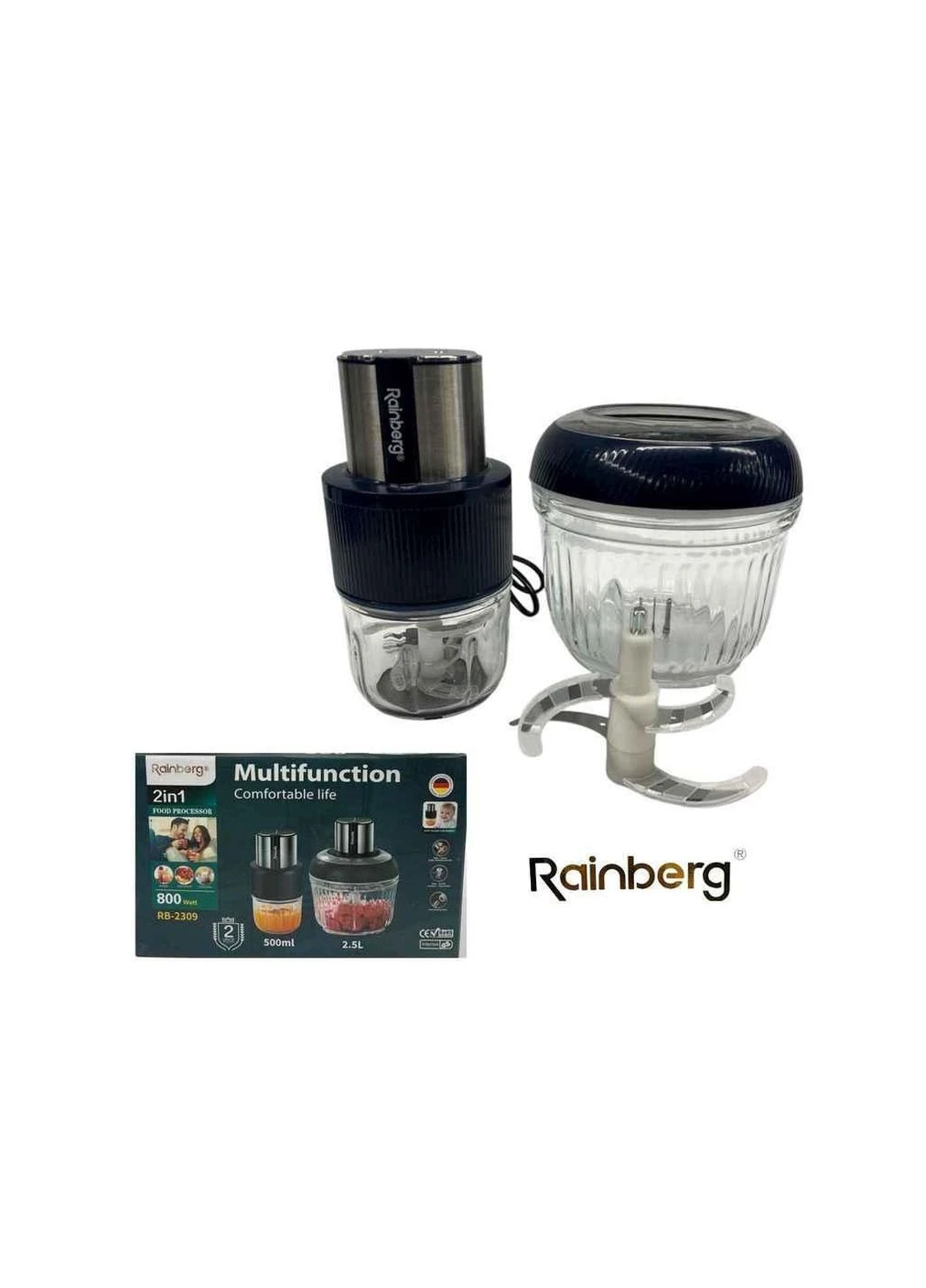 Измельчитель 800Вт 2500мл 1скор 2в1 RB-2309 ТМ Rainberg (394135288)