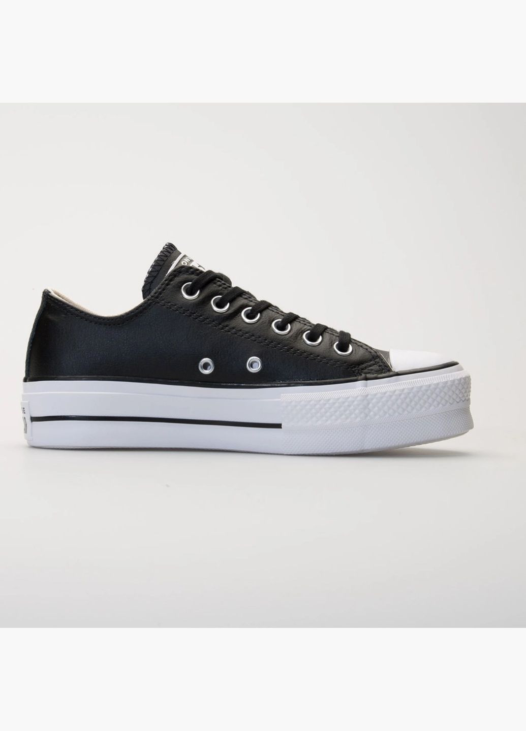 Кеди жіночі Chuck Taylor All Star Platform Leather Black 561681C Converse чорні (333653533)