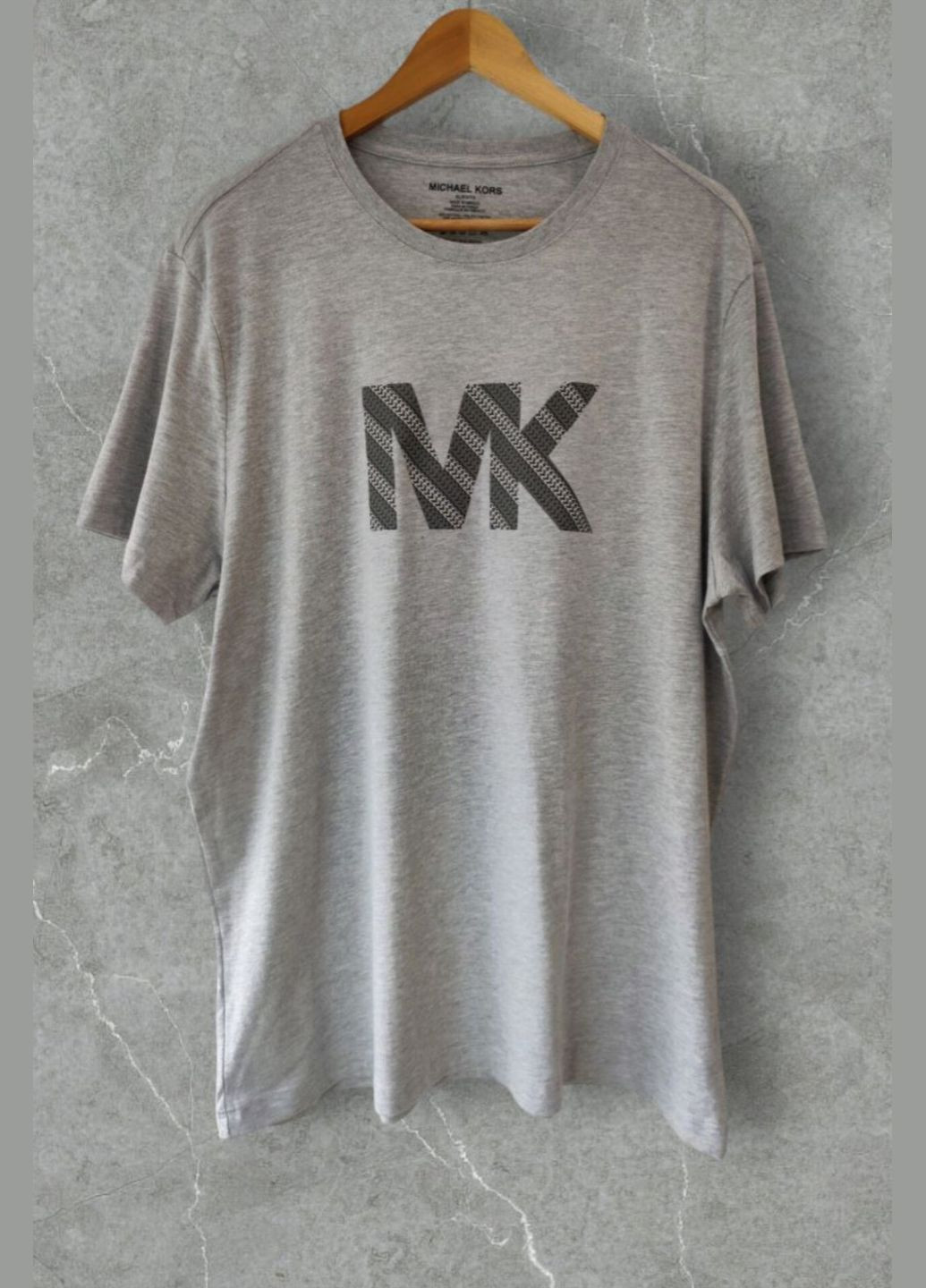 Серая футболка мужская серая с коротким рукавом Michael Kors