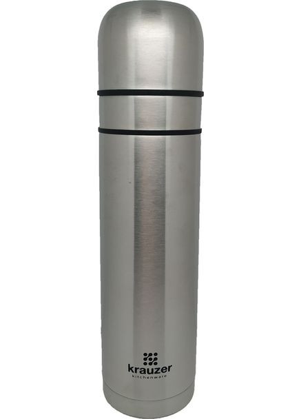 Термос 750 мл 2 чашки + чохол нержавіюча сталь арт. 81-750 Krauzer (361852507)