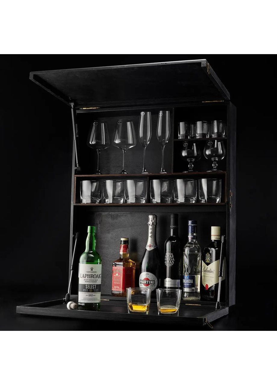 Бар на стіну з склянками для 6 персон у стильній коробці No Brand (365654960)