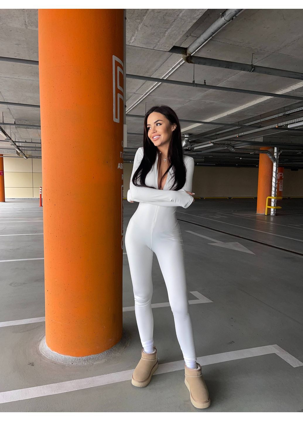 Комбинезон на потайной молнии🔥 Luna молочный