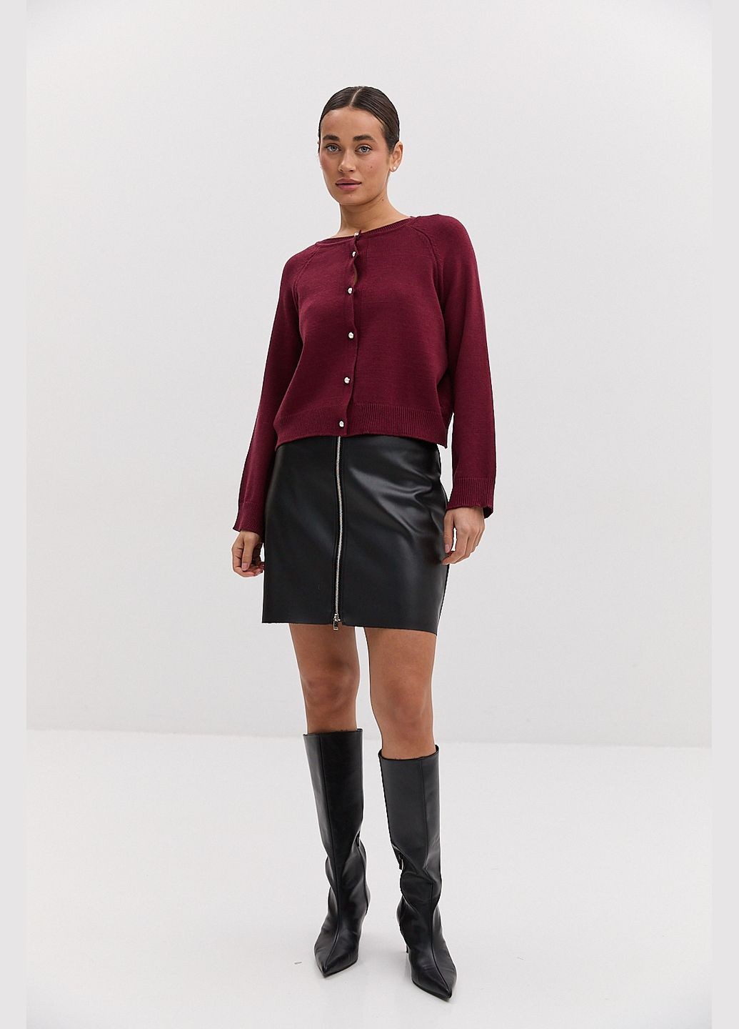 В'язаний жіночий кардиган із перлинними Arjen (316301656)