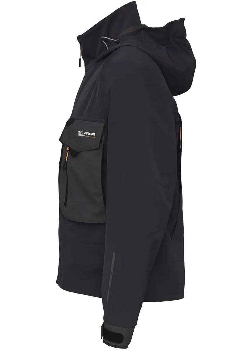 Комбінована демісезонна куртка sg6 wading jacket black/grey Savage Gear