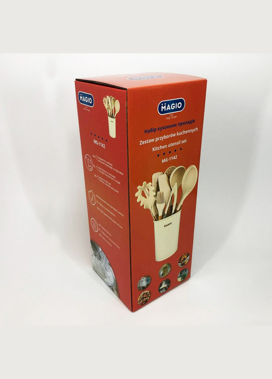 Набор кухонных предметов на подставке MG-1142, Силиконовые аксессуары NH-165 для кухни Magio (349511939)